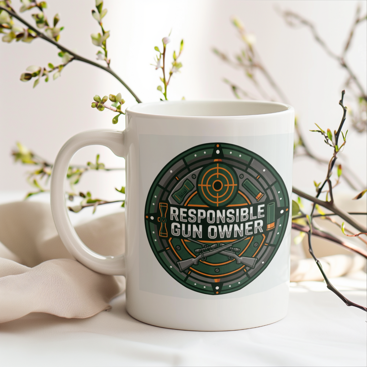 Gun Owners Mug Responsible Gun Owner Ceramic 11oz White