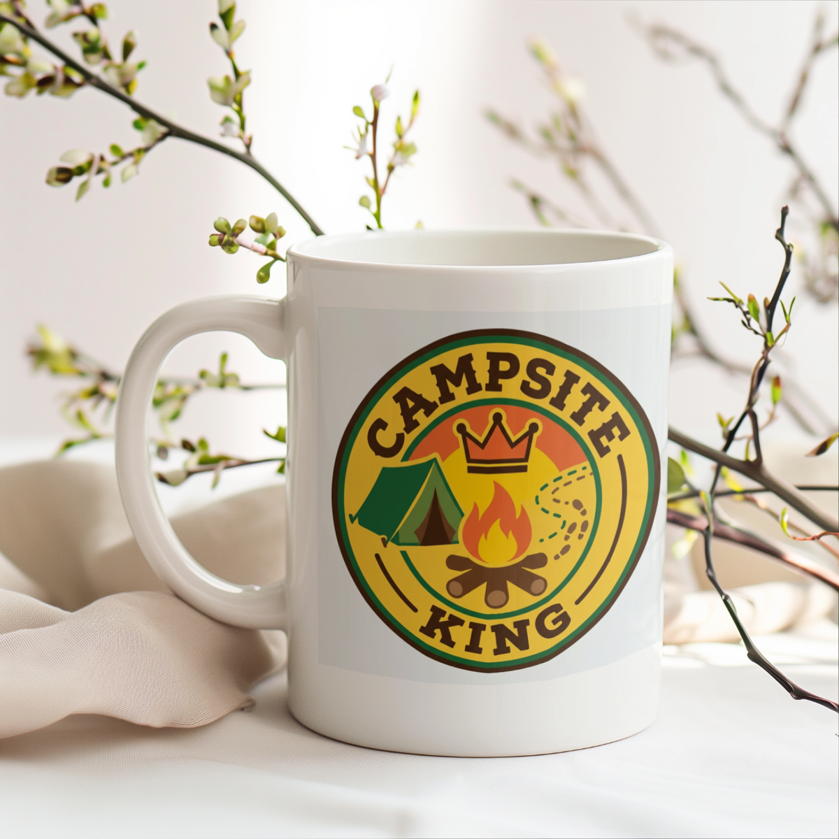 Camping for men Campsite King Mug Coffee Tea Cup 11oz