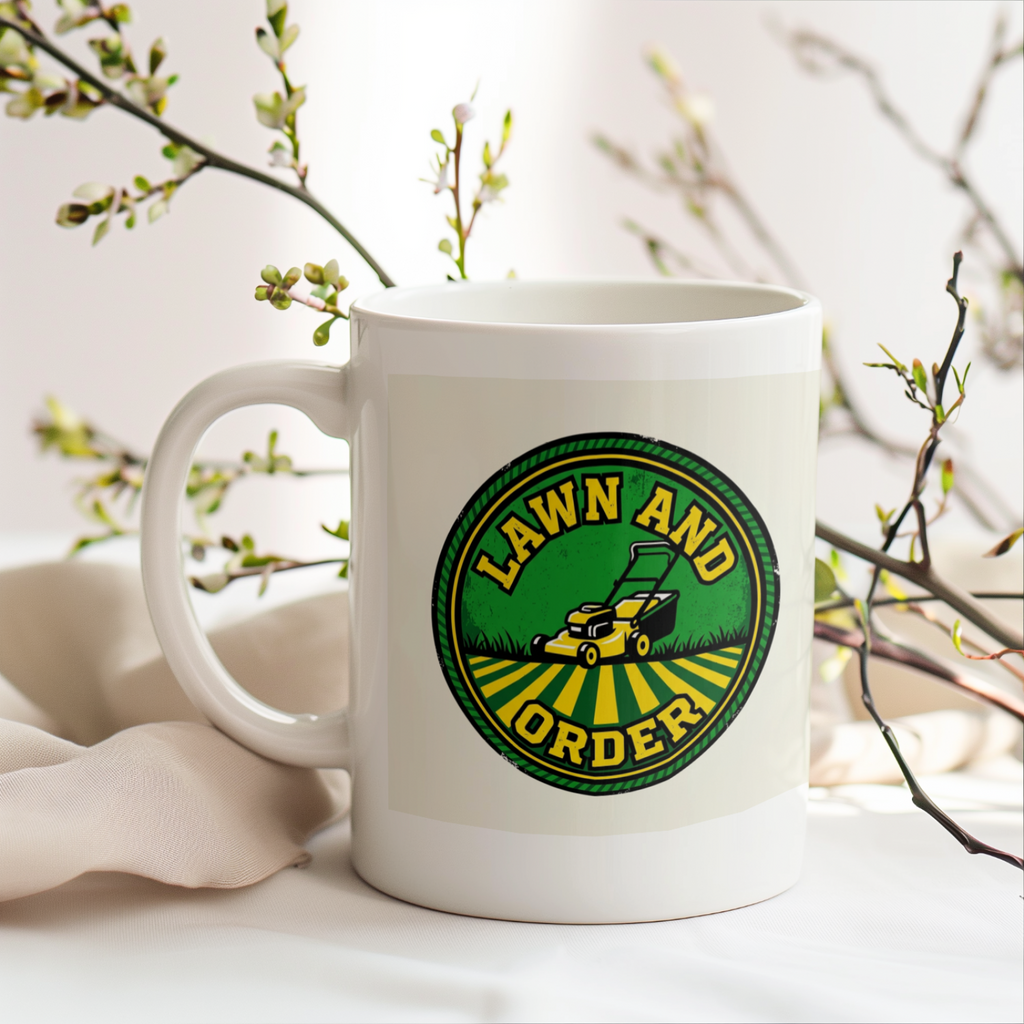 Landscaper for Men Lawn And Order Funny Coffee Mug