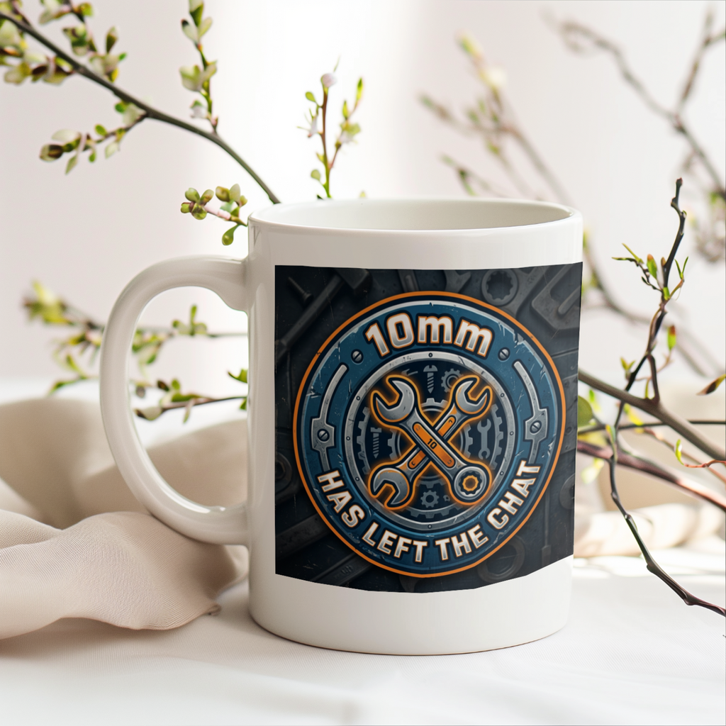 Mechanic for Men Funny 10mm Has Left The Chat Coffee Mug