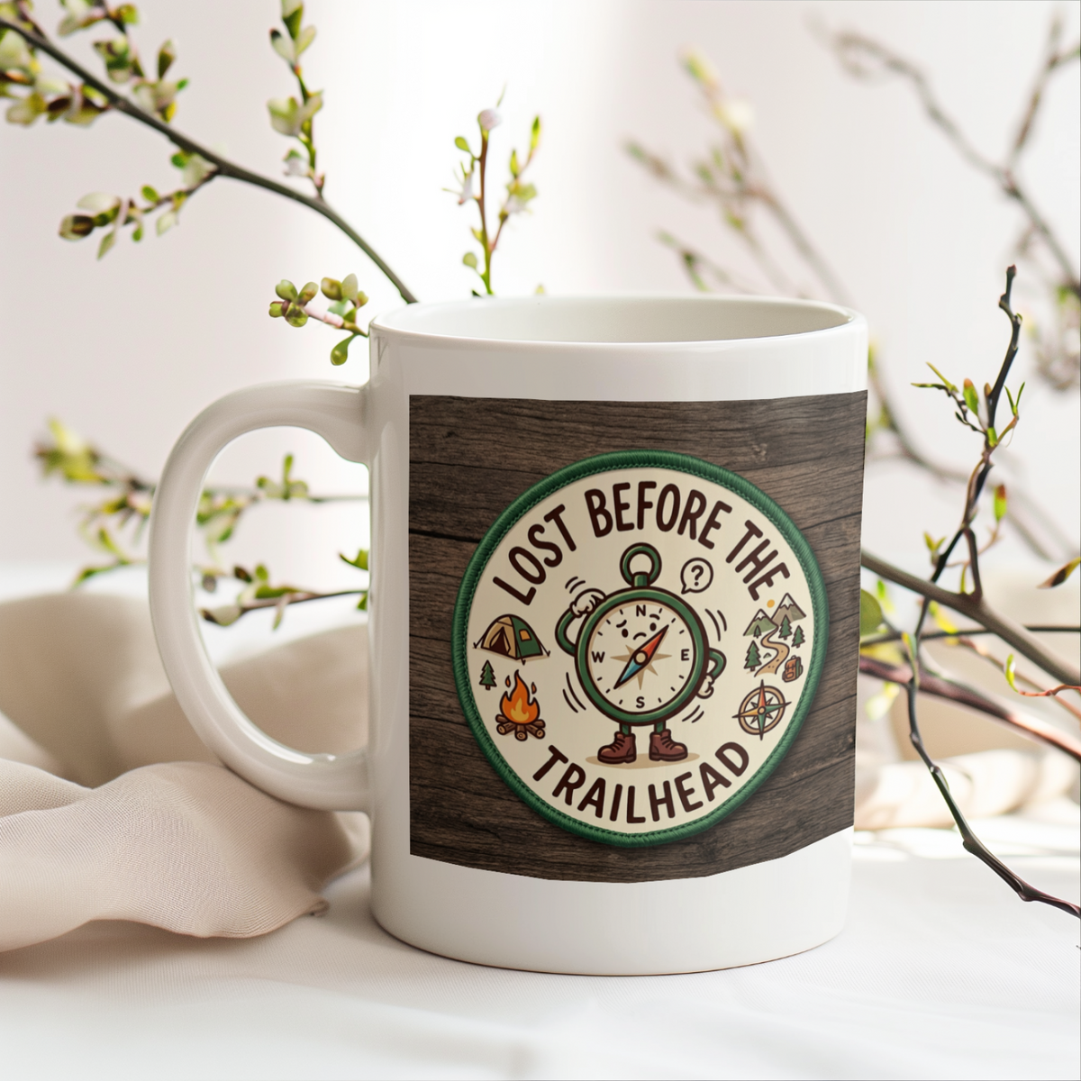 Camping for men Lost Before The Trailhead Mug Outdoors Fun