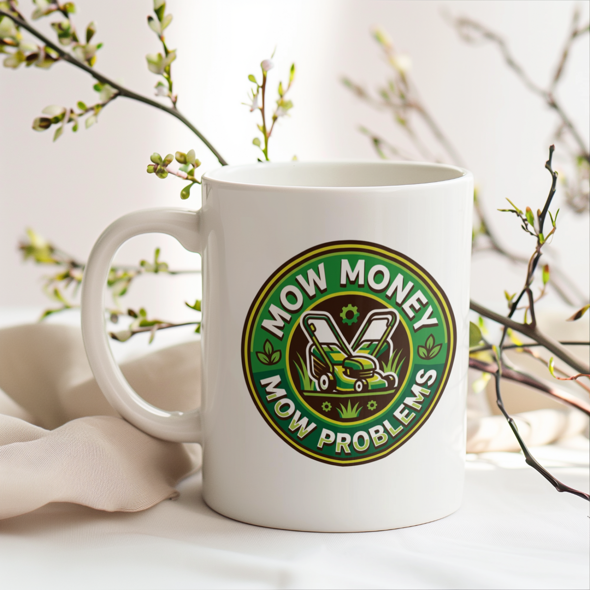 Landscaper for men Mow Money Mow Problems Funny Mug