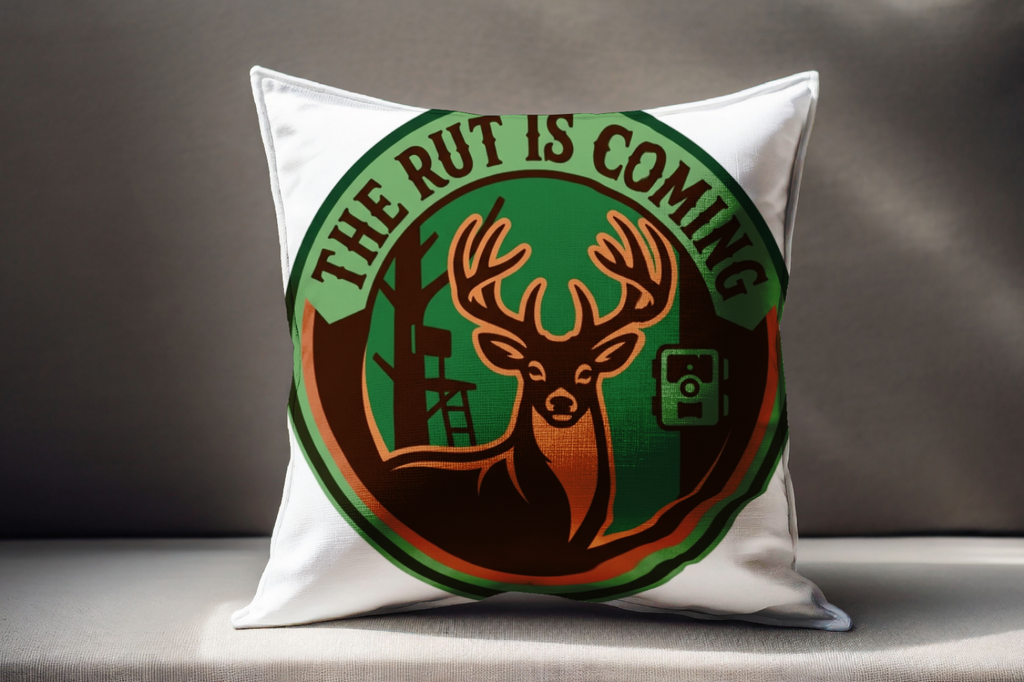 Hunters The Rut Is Coming Pillow for Rustic Home Decor