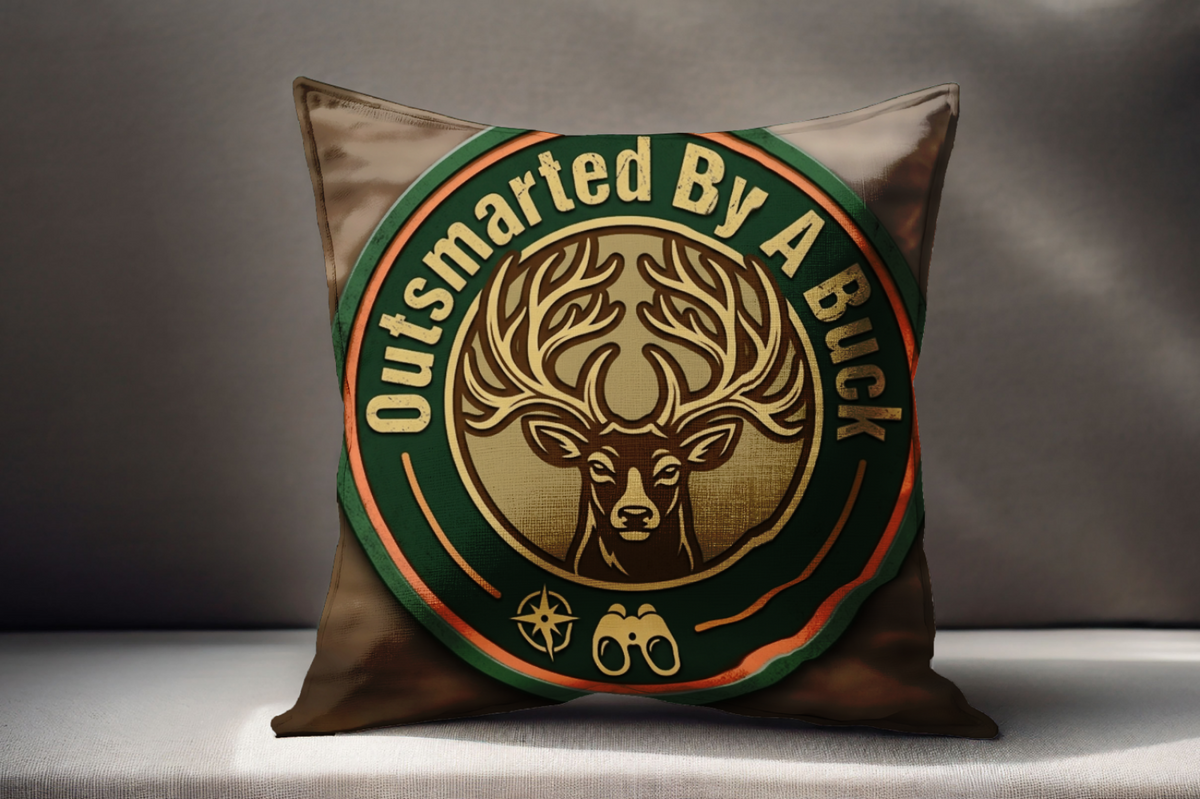 Hunters Outsmarted By A Buck Decorative Pillow