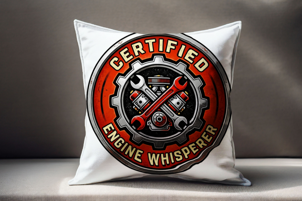 Mechanic for men Pillow Engine Whisperer Decor Cushion