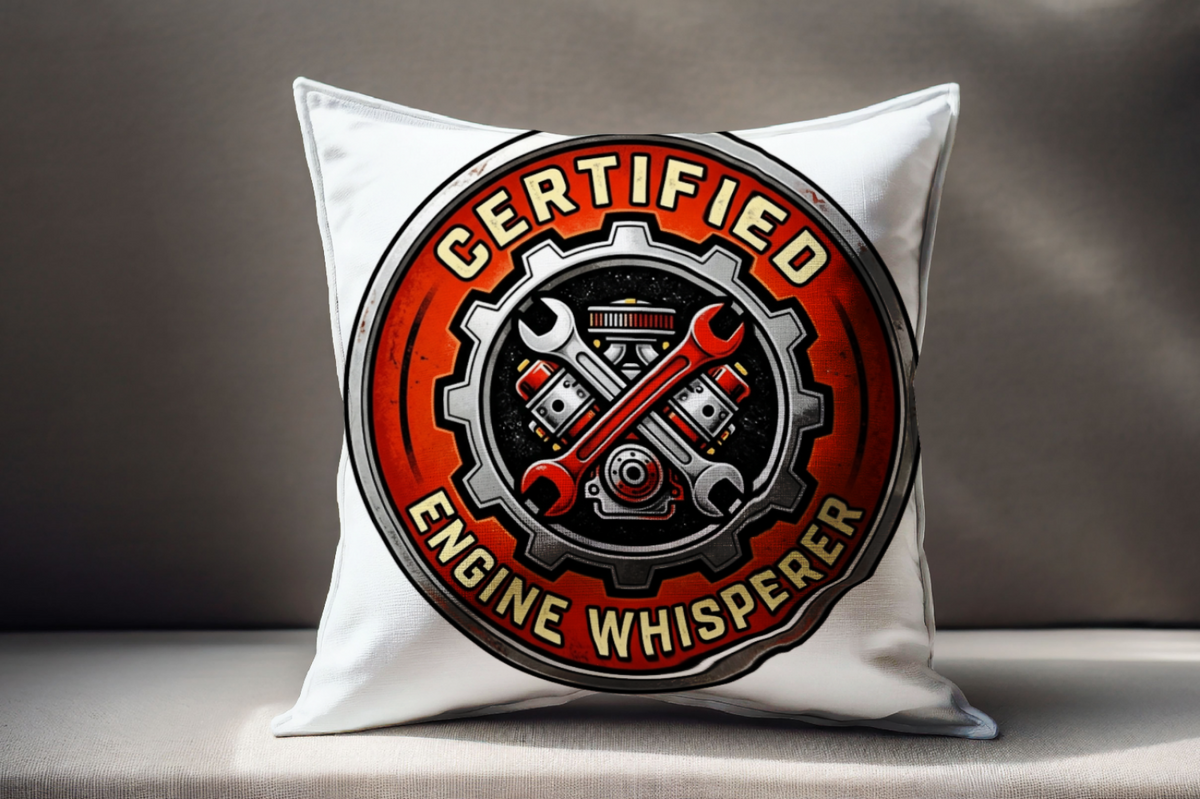 Mechanic for men Pillow Engine Whisperer Decor Cushion