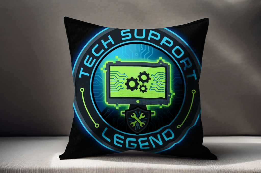 Tech Guy Tech Support Legend Pillow Decor for Office