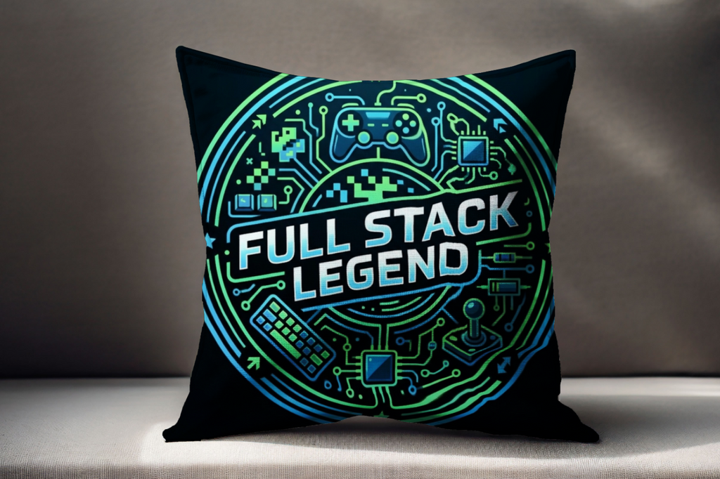 Tech Guy Full Stack Legend Pillow for Programmers