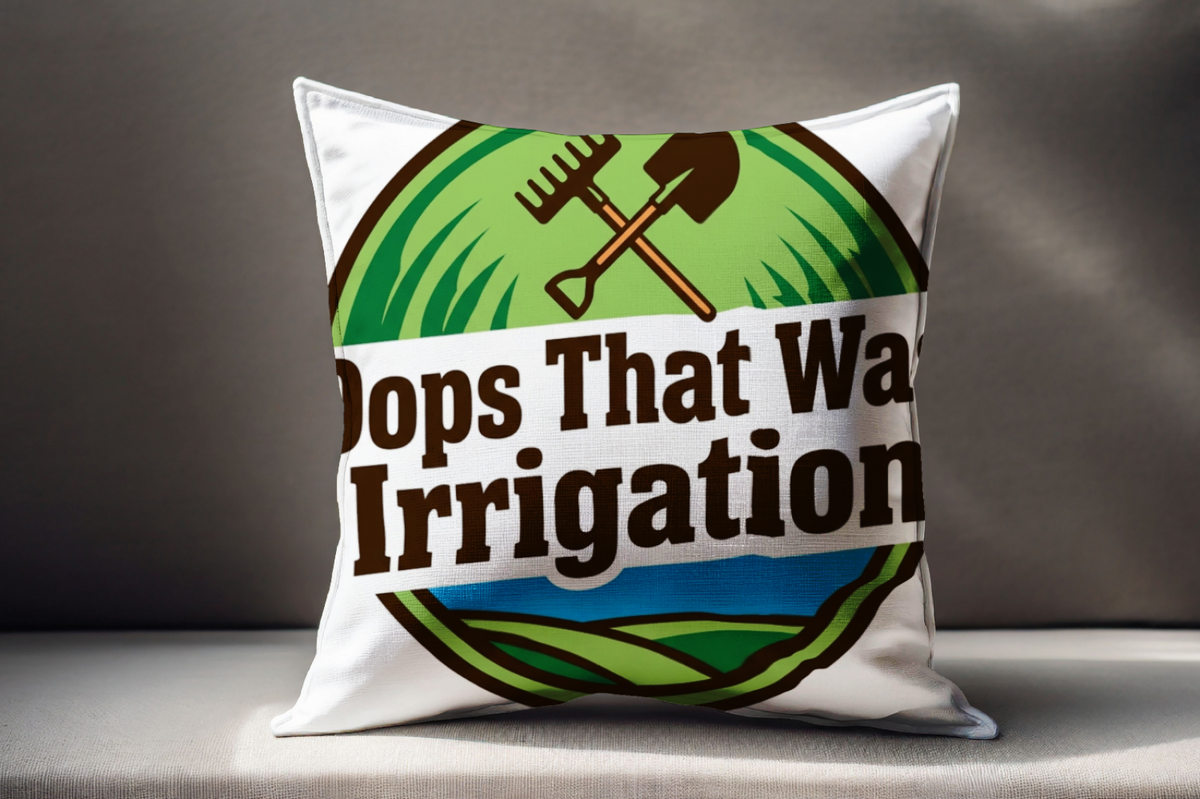 Landscaper for men pillow Oops That Was Irrigation phrase