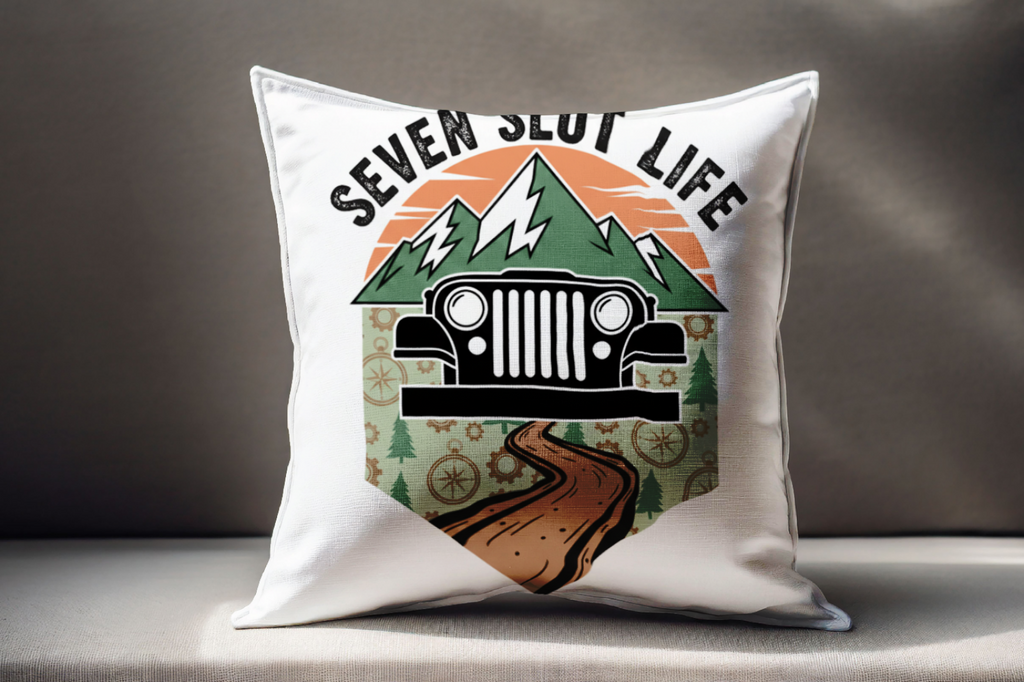 Gift for jeep owners: Seven slot life Pillow