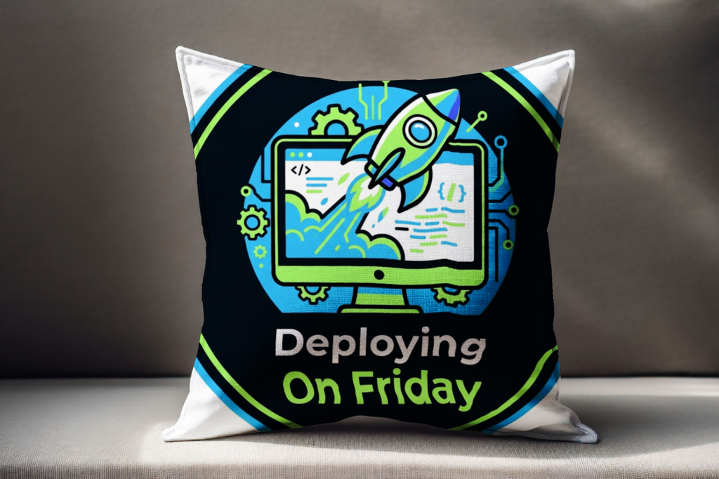 Tech Guy Pillow Deploying On Friday Fun Decor Cushion