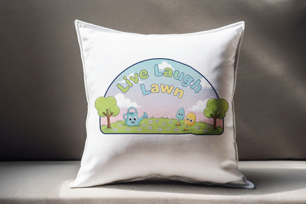 Gifts for new homeowners Live Laugh Lawn Pillow - Cozy Home Decor Throw Cushion