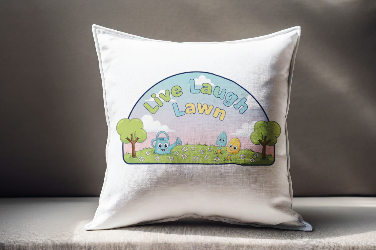 Gifts for new homeowners Live Laugh Lawn Pillow - Cozy Home Decor Throw Cushion