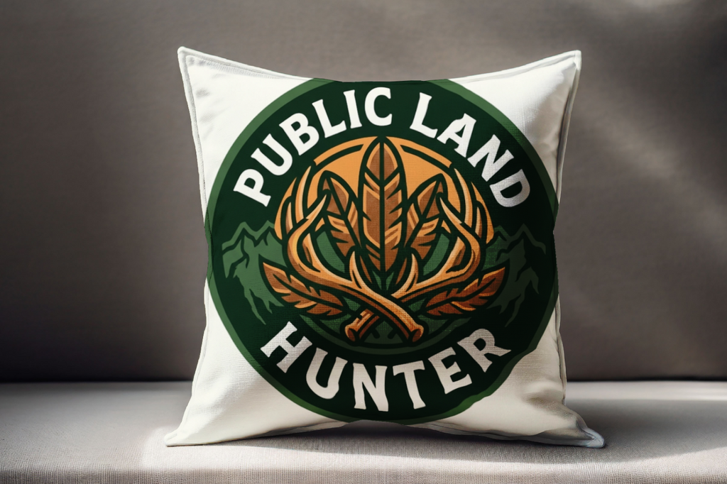 Hunters Public Land Hunter Pillow for Outdoor Enthusiasts