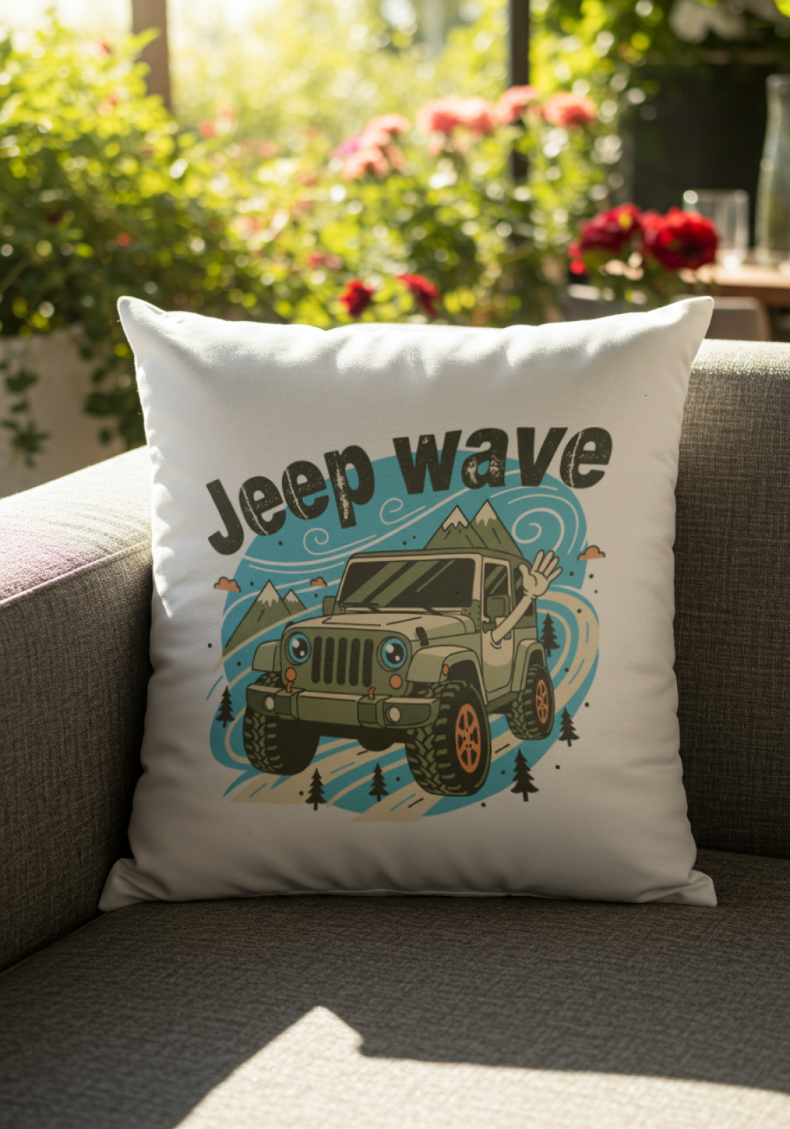 Gift for jeep owners: Jeep wave Pillow