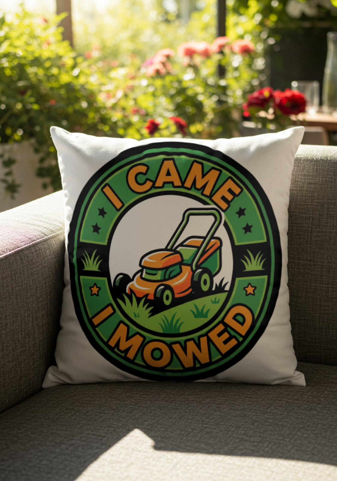 Landscaper for men Pillow I Came I Mowed Funny Home Decor
