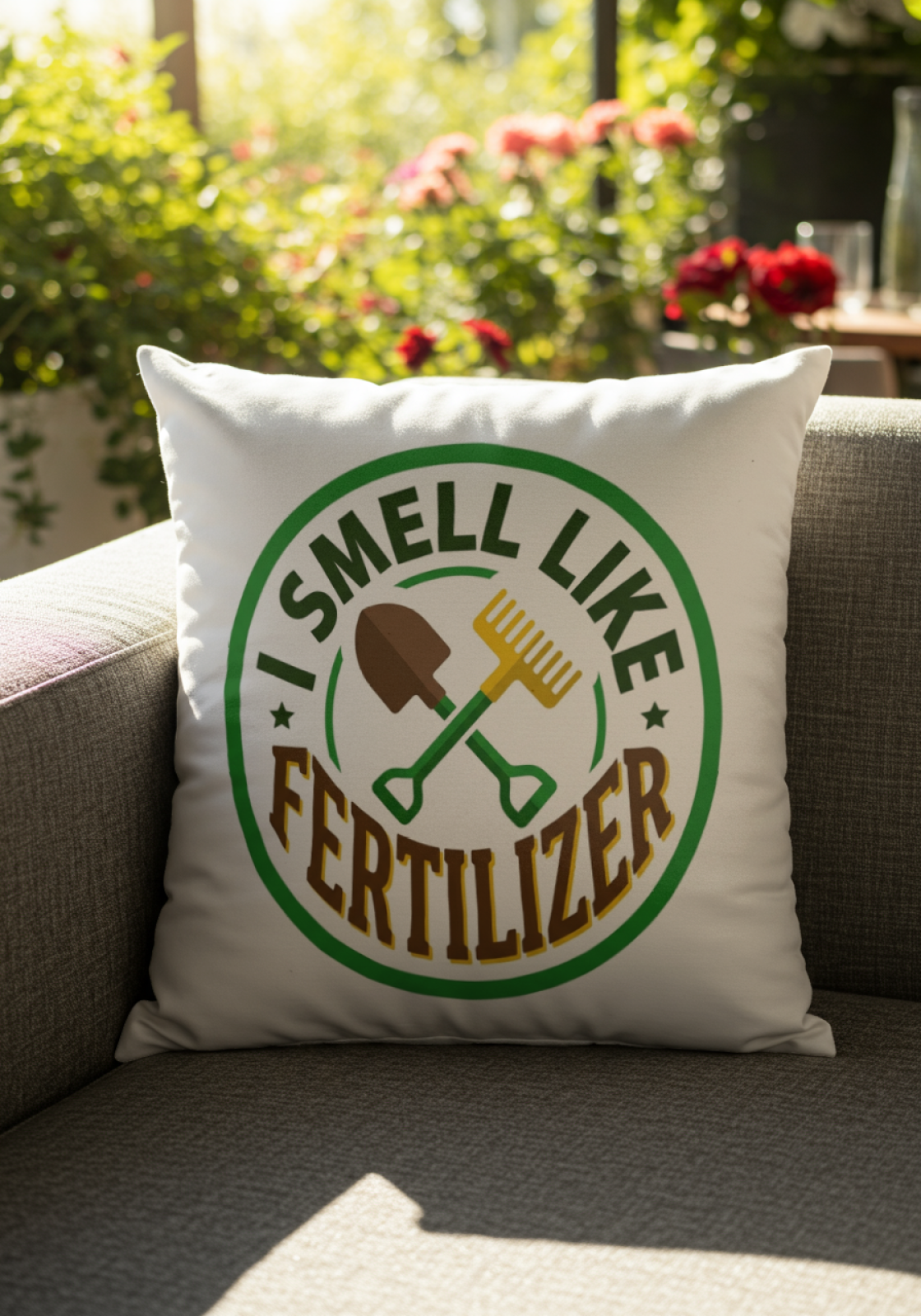 Landscaper for Men Pillow I Smell Like Fertilizer Humor