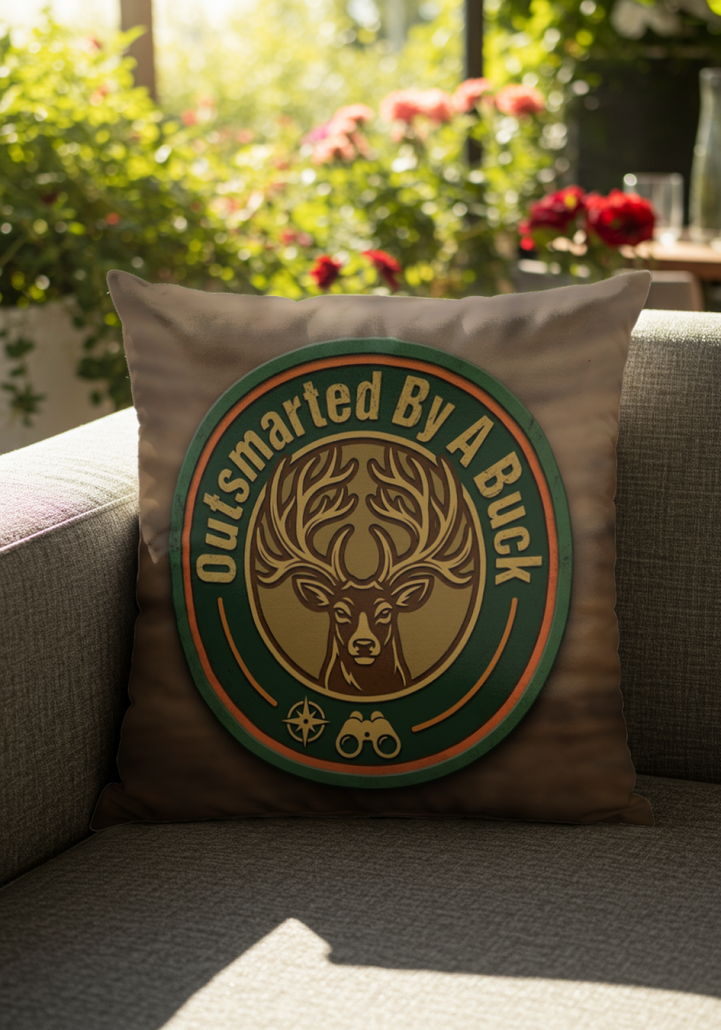 Hunters Outsmarted By A Buck Decorative Pillow