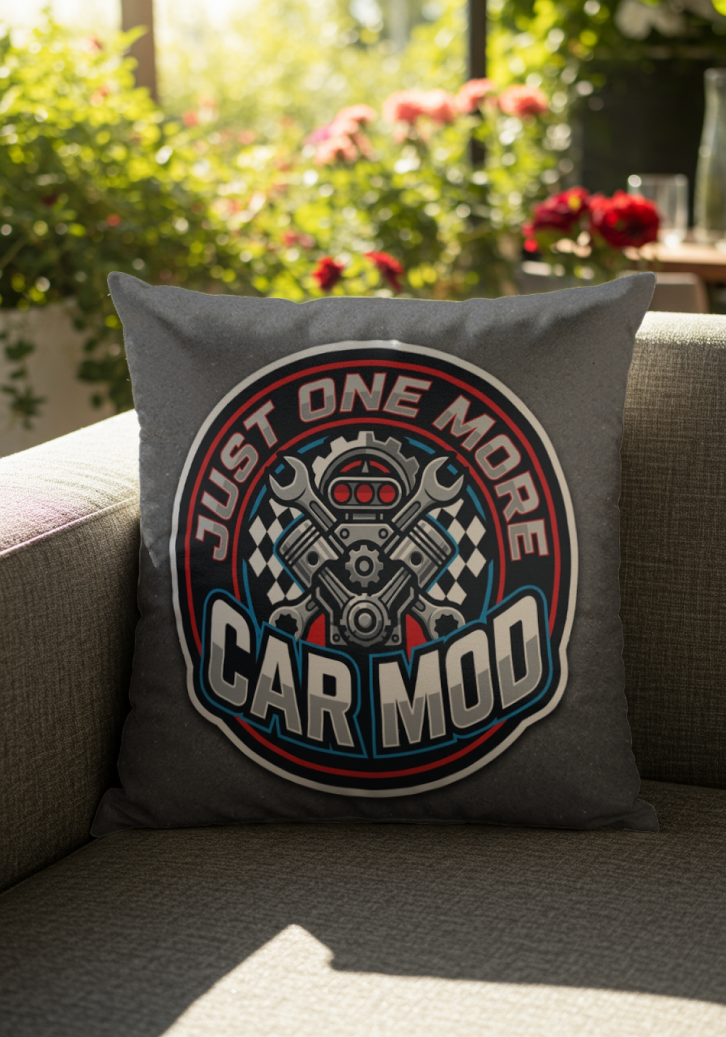 Car Guys Just One More Car Mod Pillow Custom Cushion