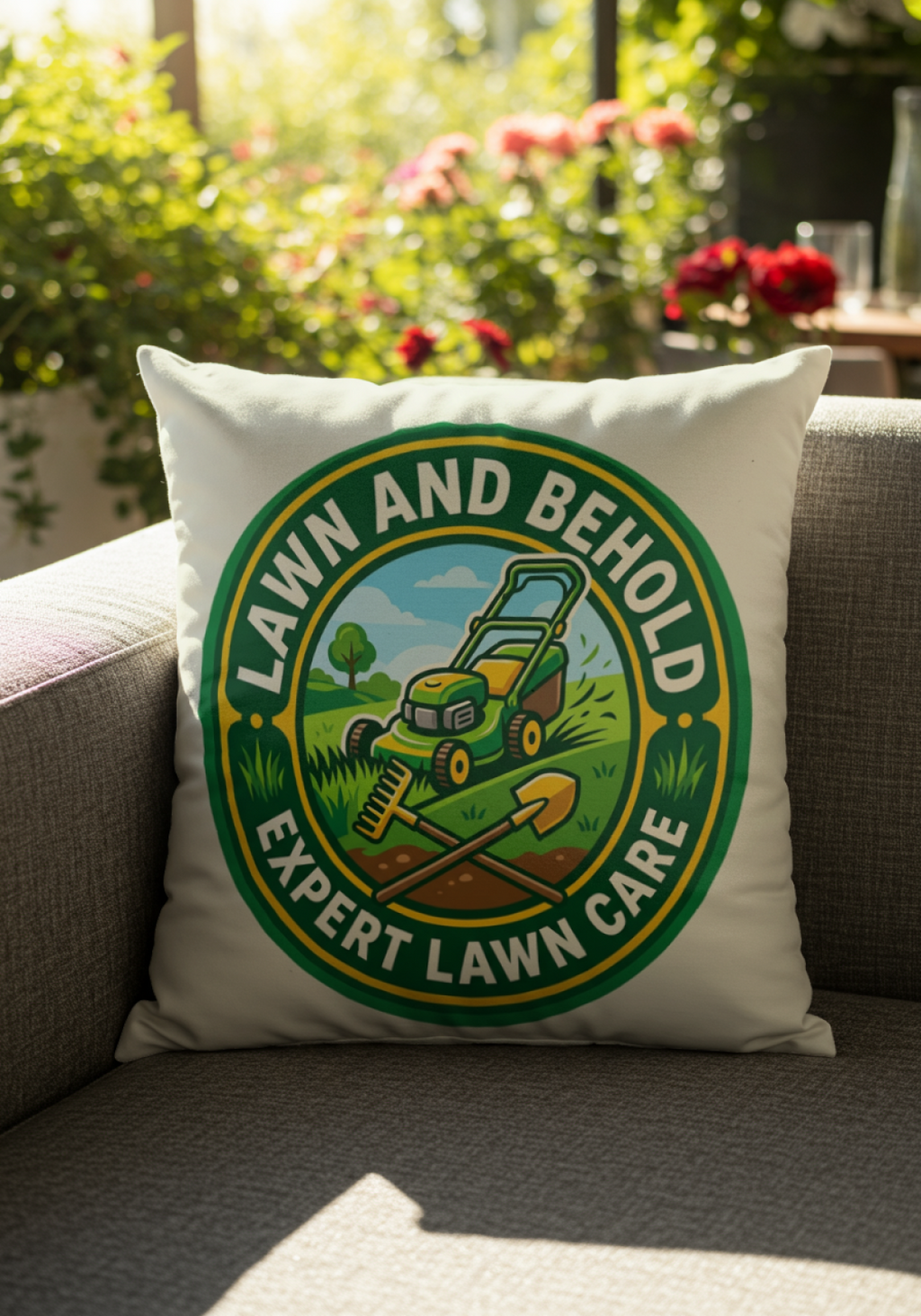 Landscaper for men Lawn And Behold Pillow Home Decor