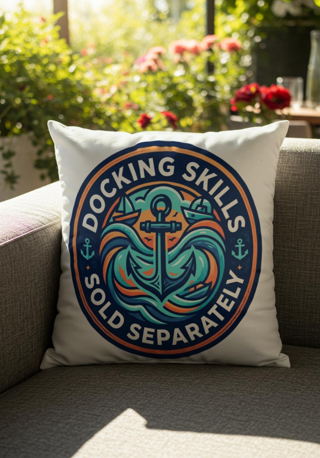 Boating for Men Docking Skills Sold Separately Pillow