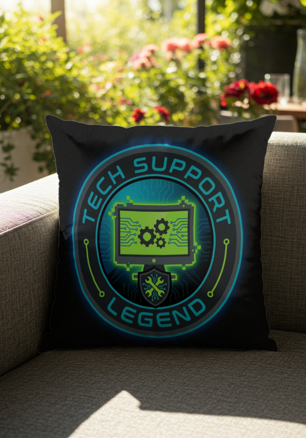 Tech Guy Tech Support Legend Pillow Decor for Office