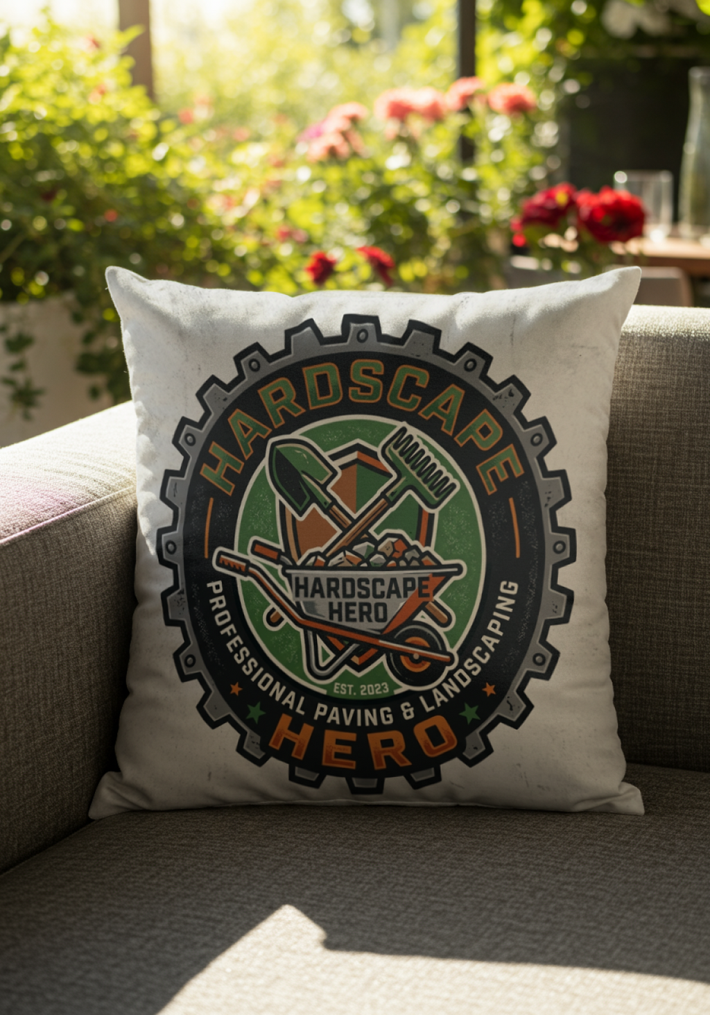 Landscaper for Men Hardscape Hero Pillow Cool Decor
