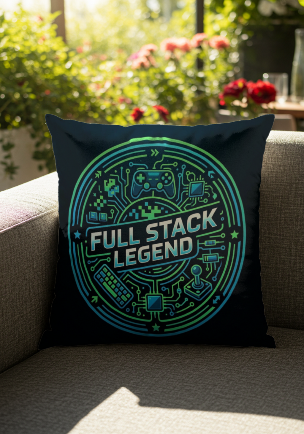 Tech Guy Full Stack Legend Pillow for Programmers