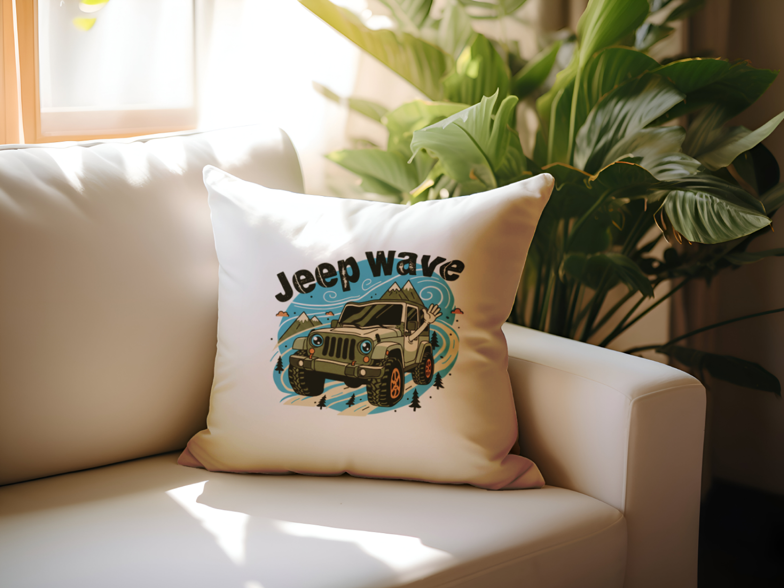 Gift for jeep owners: Jeep wave Pillow