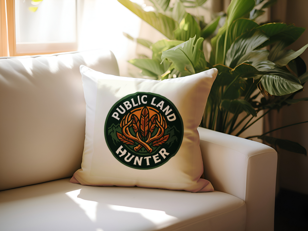 Hunters Public Land Hunter Pillow for Outdoor Enthusiasts