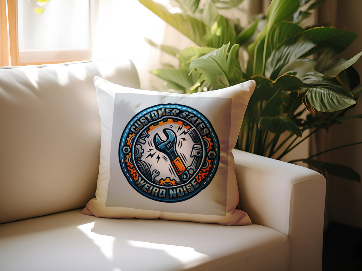Mechanic for Men Pillow Customer States Weird Noise Cushion