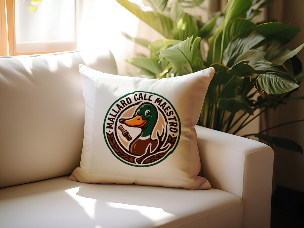 Hunters Mallard Call Maestro Decorative Pillow 18x18