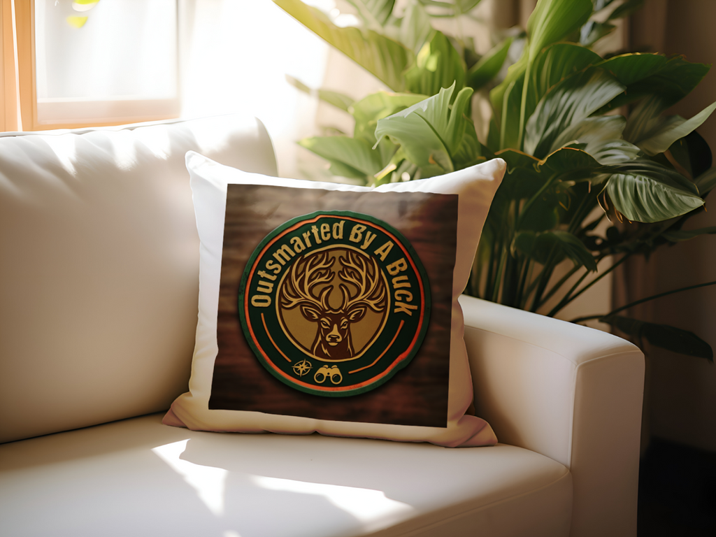 Hunters Outsmarted By A Buck Decorative Pillow