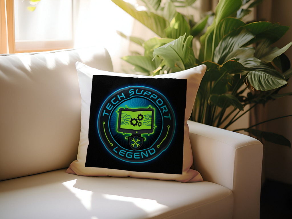 Tech Guy Tech Support Legend Pillow Decor for Office