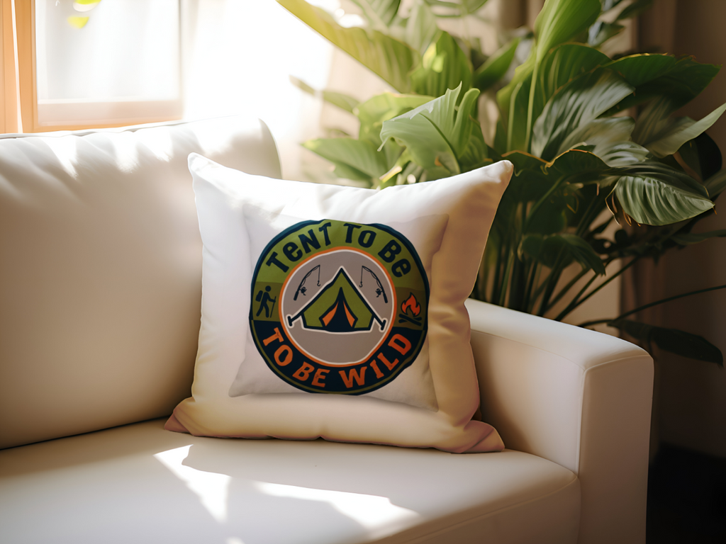 Camping for men Tent To Be Wild Pillow Outdoor Adventure