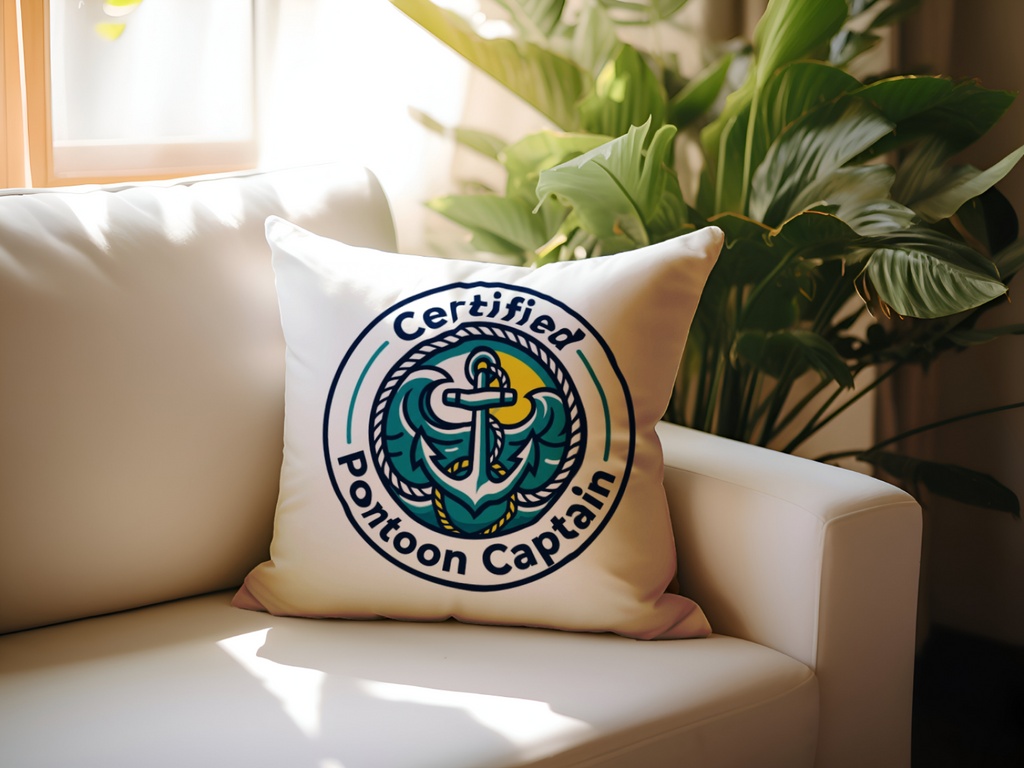 Boating for Men Pillow Certified Pontoon Captain