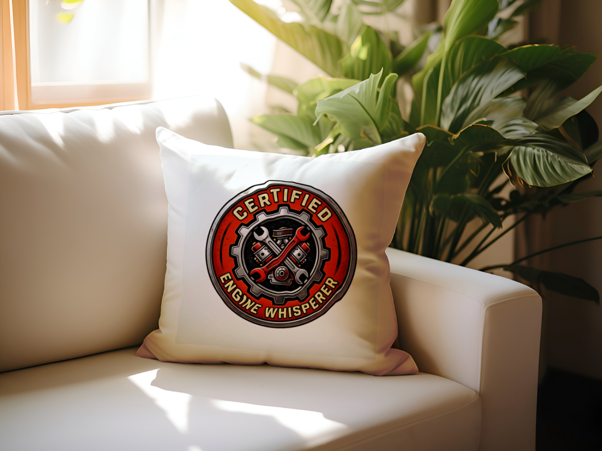 Mechanic for men Pillow Engine Whisperer Decor Cushion