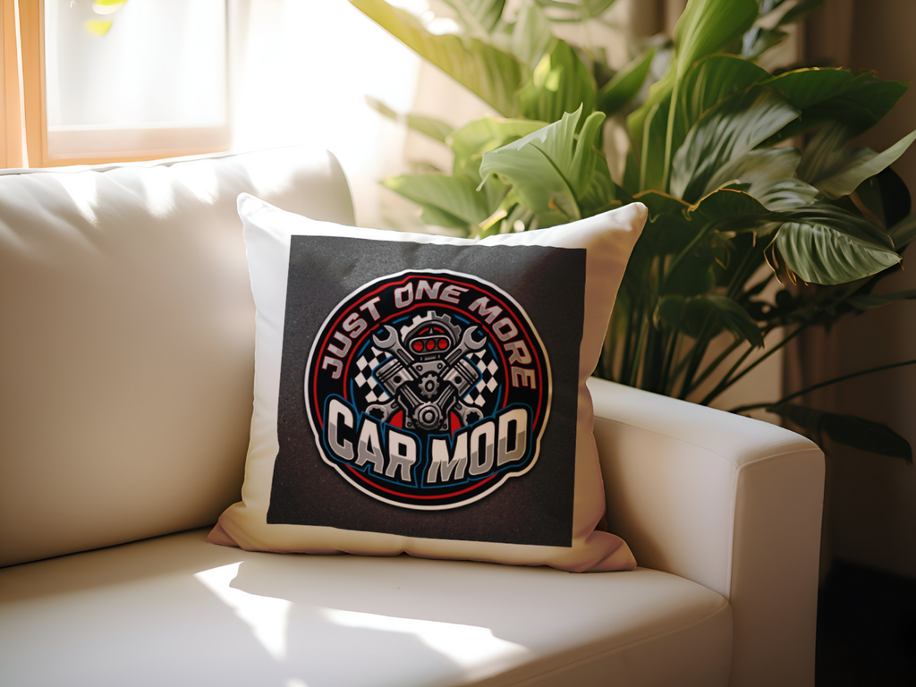 Car Guys Just One More Car Mod Pillow Custom Cushion