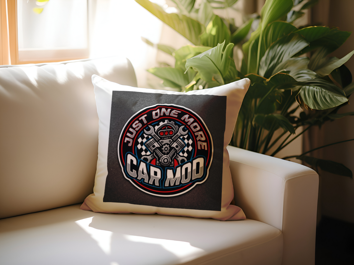 Car Guys Just One More Car Mod Pillow Custom Cushion