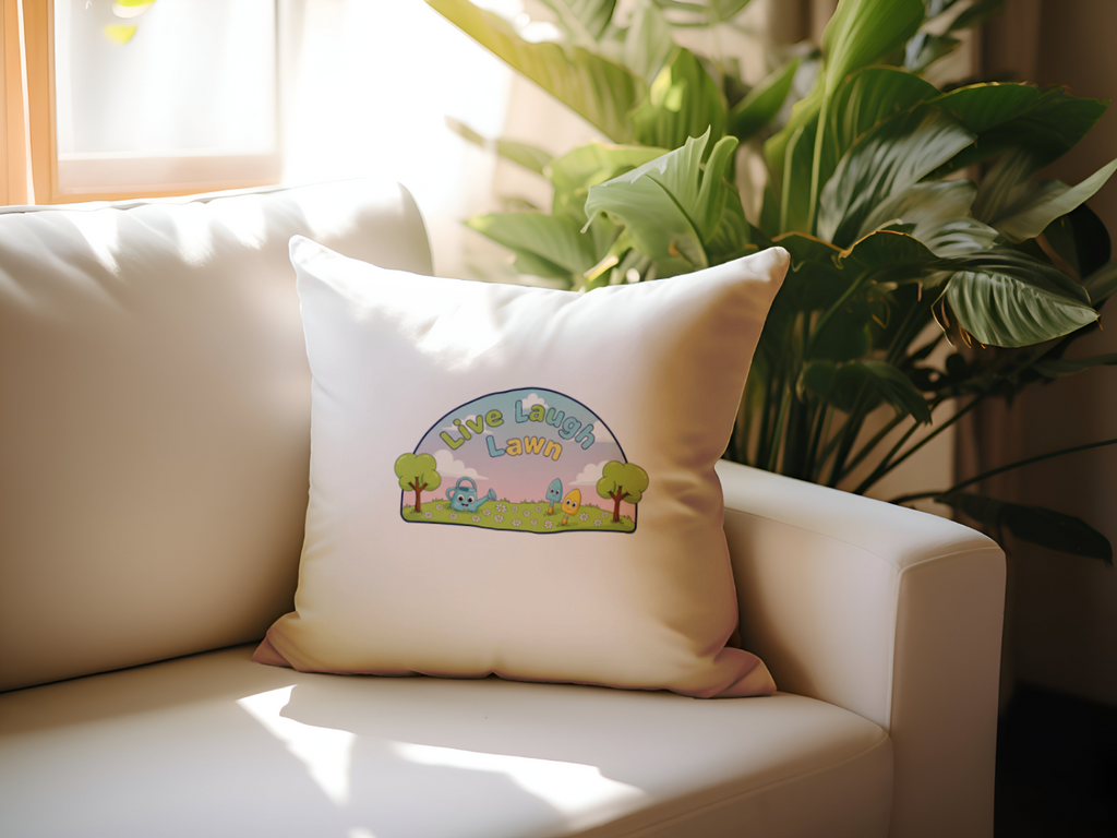 Gifts for new homeowners Live Laugh Lawn Pillow - Cozy Home Decor Throw Cushion