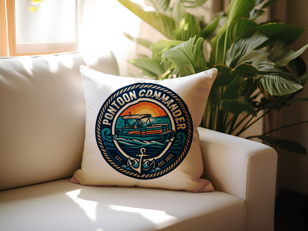 Boating for men Pontoon Commander Pillow Nautical Decor