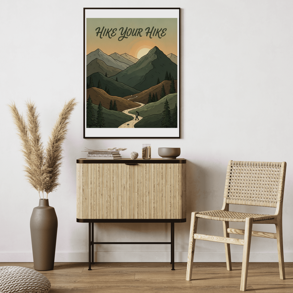 Gifts for hikers: Hike your hike Poster Wall Art Decor