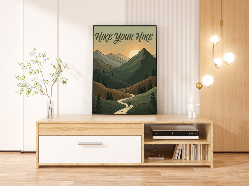 Gifts for hikers: Hike your hike Poster Wall Art Decor