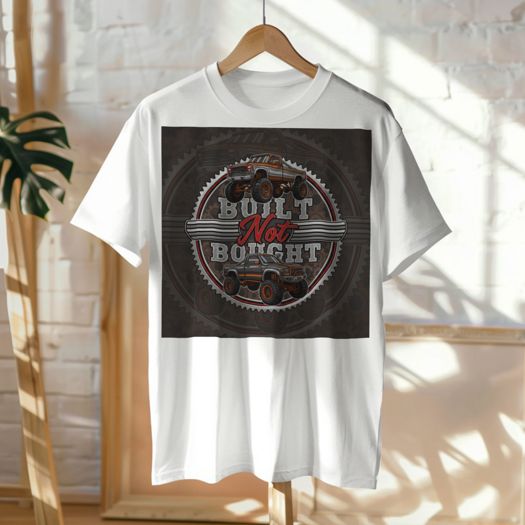 Gift for Truck Guy Built Not Bought T-Shirt Premium Fit Tee