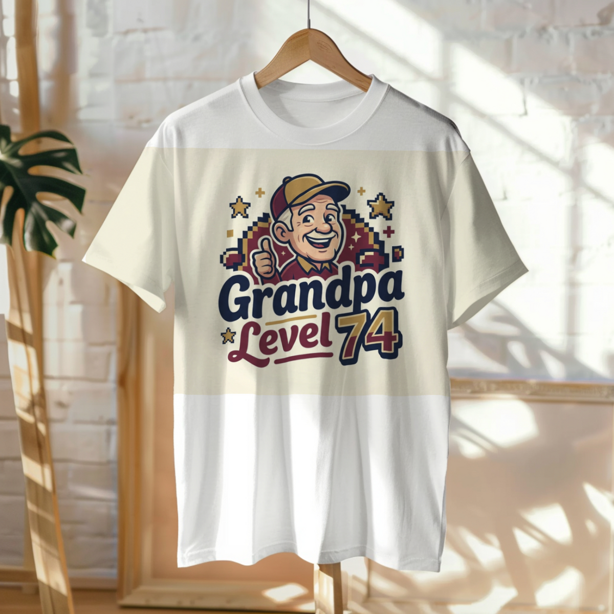 Birthday Shirt for 74 Year Old Grandpa: Grandpa Level 74