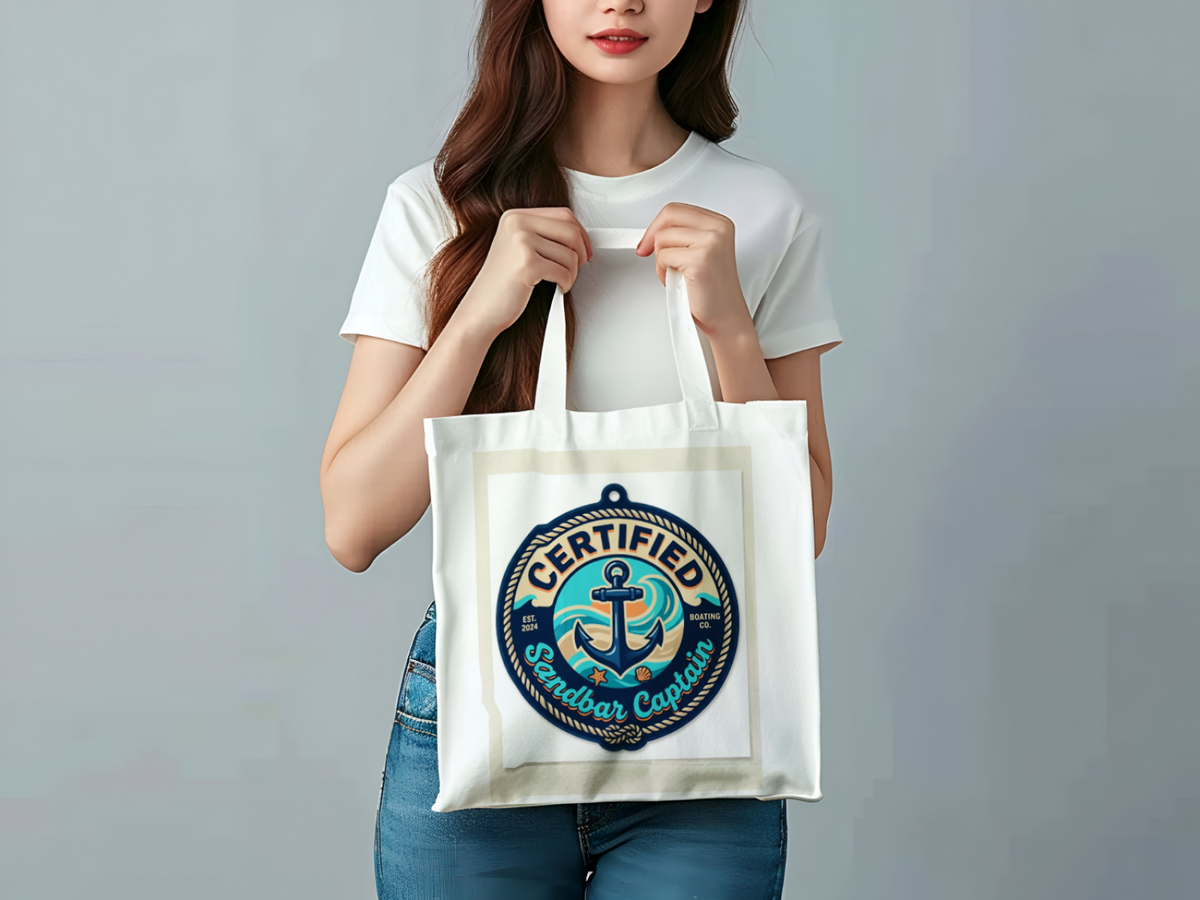 Boating for men Certified Sandbar Captain Tote Bag