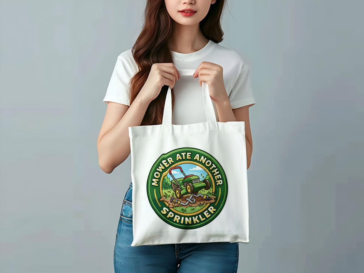 Landscaper for men Mower Ate Another Sprinkler Tote Bag