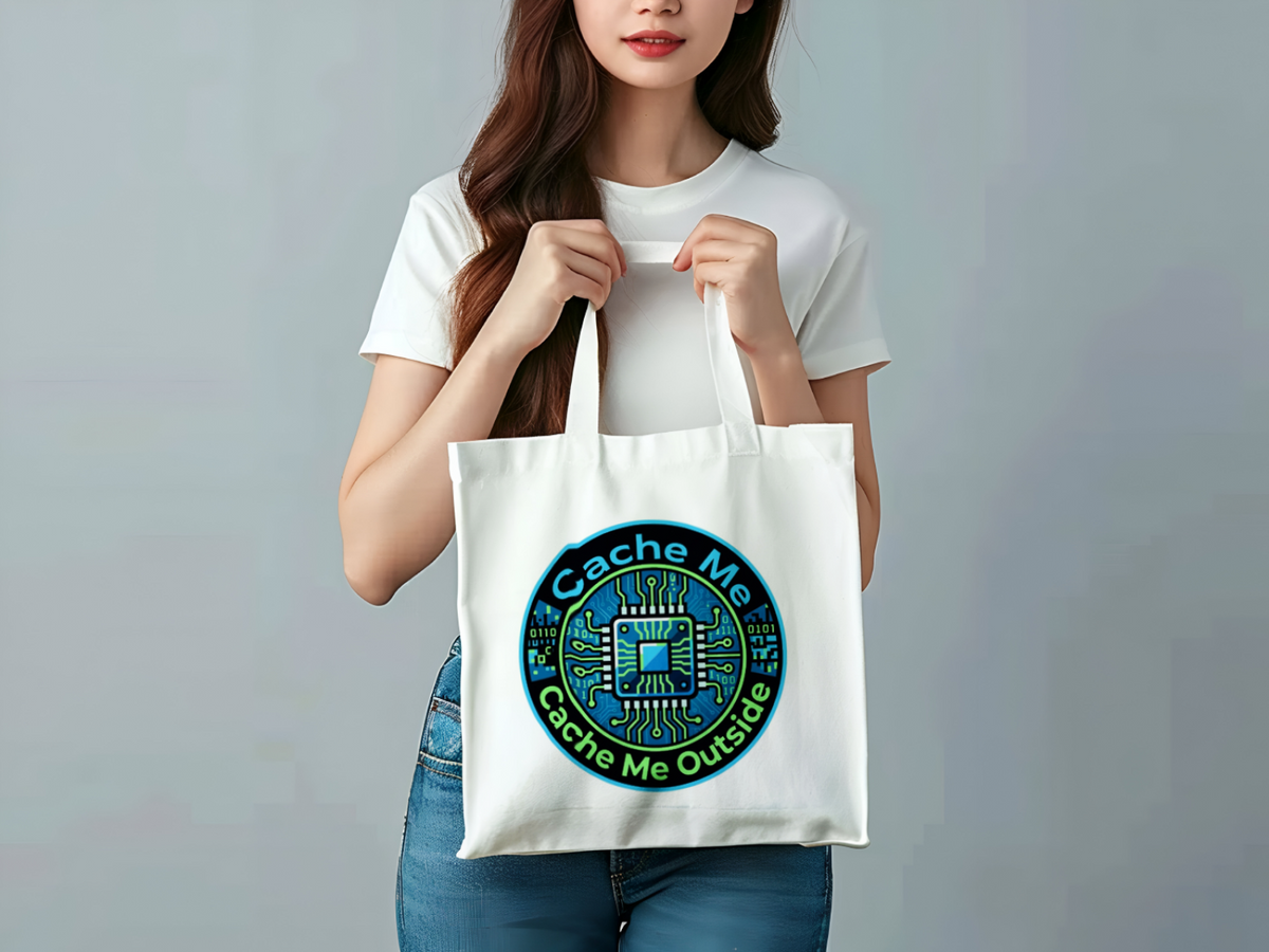 Tech Guy Cache Me Outside Fun Tote Bag with Stylish Design