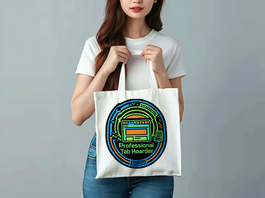 Tech guy Professional Tab Hoarder Tote Bag for Computer Lovers