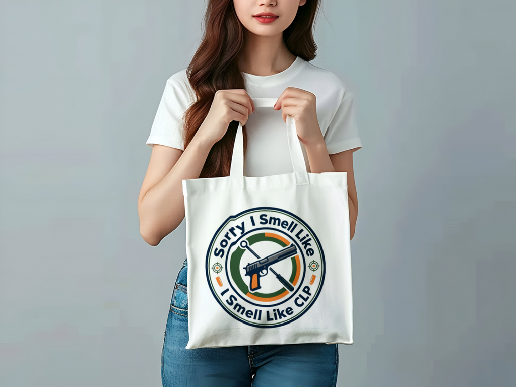 Gun Owners Tote Bag Sorry I Smell Like CLP